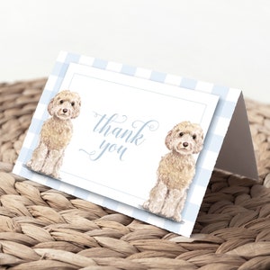 INSTANT DOWNLOAD - Printable Golden Doodle Thank You Notes