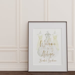 Printed Bridal Shower Welcome Sign - 18 x 24&quot; welcome poster - sip and see - Bridesmaids Luncheon Brunch