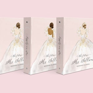 Personalized Wedding Planner Binder - Bride Gift - Wedding Planning Book - Gift for Her - Wedding Organizer - Engagement Gift