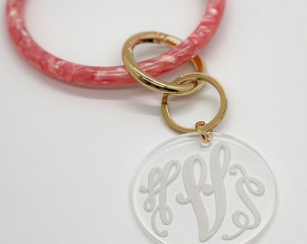 Wristlet Key Chain, Wristlet Key Ring, Bracelet Key Rings, Monogram Key ring, gift for women