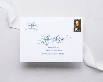 Printed Envelopes - Guest Address Printing - Return Address Printing - Addressed White Envelopes - Envelope Addressing - Guest Addressing