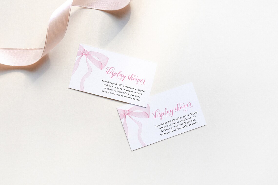 Display Shower Insert Printable Girl Baby Shower Pink - Etsy