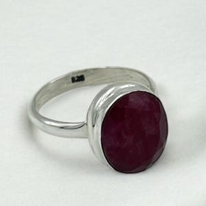Natural Ruby Ring, 925 Sterling Silver Statement Ring, Handmade Silver Ring, Gift for her, Wedding Gift, Boho & hippie Style