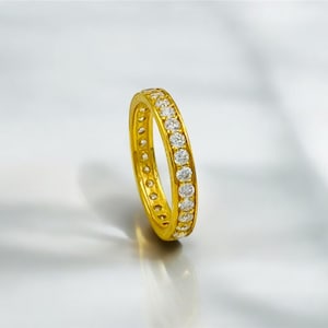 A 18k Solid Gold Ring, Sterling Silver Ring for everyday wear, Anniversary Ring, Wedding Band, Engagement Ring, 925, Hypoallergenic Ring