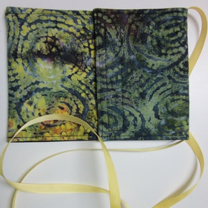 Batik Over-the-Shoulder Cell Phone/Passport/ID/Change Pouches HANDMADE Several Other Options dark green batik