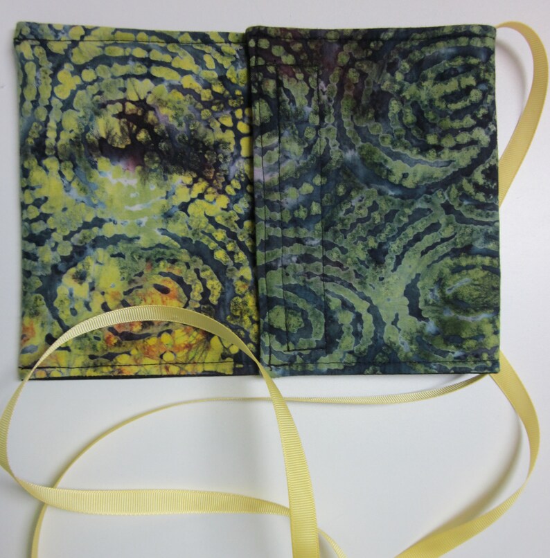 Batik Over-the-Shoulder Cell Phone/Passport/ID/Change Pouches HANDMADE Several Other Options dark green batik