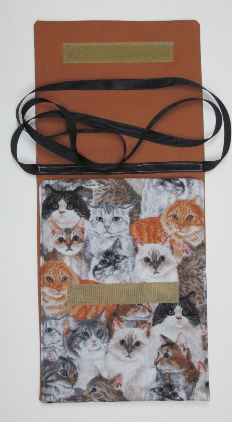 Batik Over-the-Shoulder Cell Phone/Passport/ID/Change Pouches HANDMADE Several Other Options cats