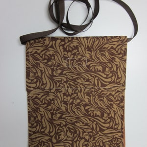 Batik Over-the-Shoulder Cell Phone/Passport/ID/Change Pouches HANDMADE Several Other Options brown/tan