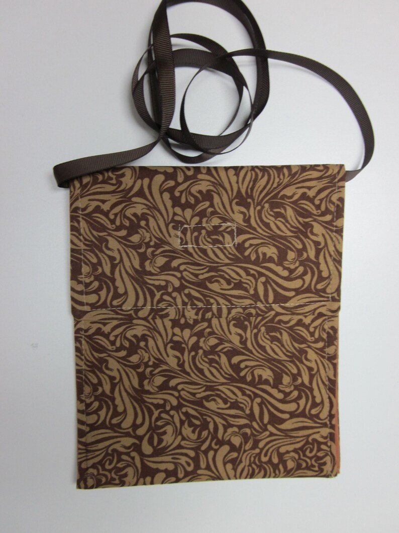 Batik Over-the-Shoulder Cell Phone/Passport/ID/Change Pouches HANDMADE Several Other Options brown/tan
