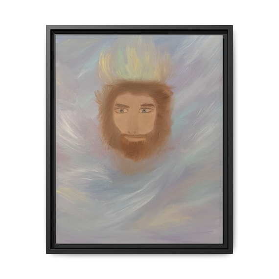 Jesus Matte Canvas Framed | Abstract Portrait Wall Art