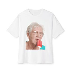 Maglietta divertente per addio al celibato, gelato della nonna, maglietta oversize bianca - maglietta unisex, maglietta per addio al celibato, maglietta con regalo scherzoso, maglietta originale, maglietta per feste
