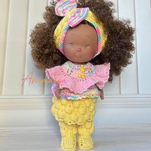 Outfit for PIPPA  and Mia doll from Nines d’Onil   - 11-12 inch, knitted dress for PIPPA and Mia  Nines d'Onil , clothes for  doll