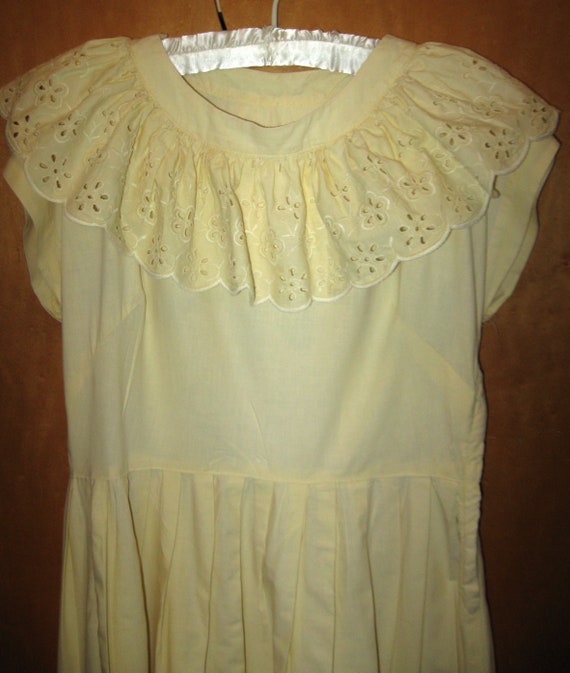 Sweet Vintage 1950s Sunny Yellow Cotton Sun Dress… - image 3