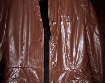 Vintage 1970s Chocolate Brown Mid-Calf Leather Coat 16