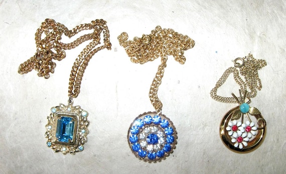 Be Charmed.... Three Vintage Coro Necklace Pendant