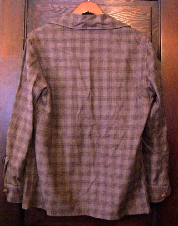 Vintage 1950s Derby Brown Glen Plaid Wool Jacket … - image 3