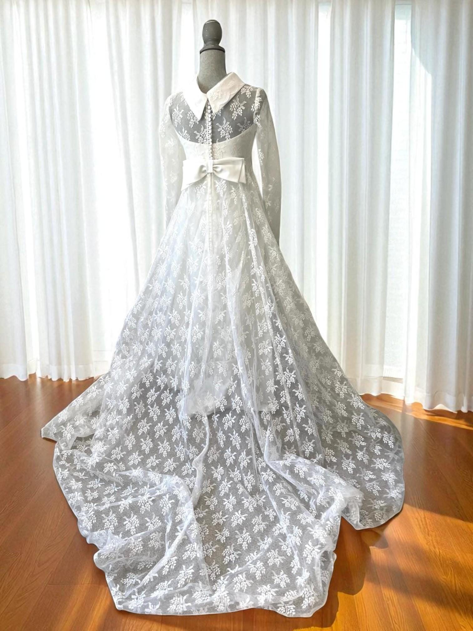 Long Train Gown - Etsy