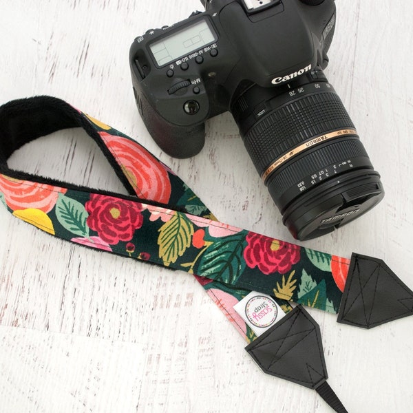 Camera Strap - DSLR Neck and Wrist Straps - Juliet on Dark