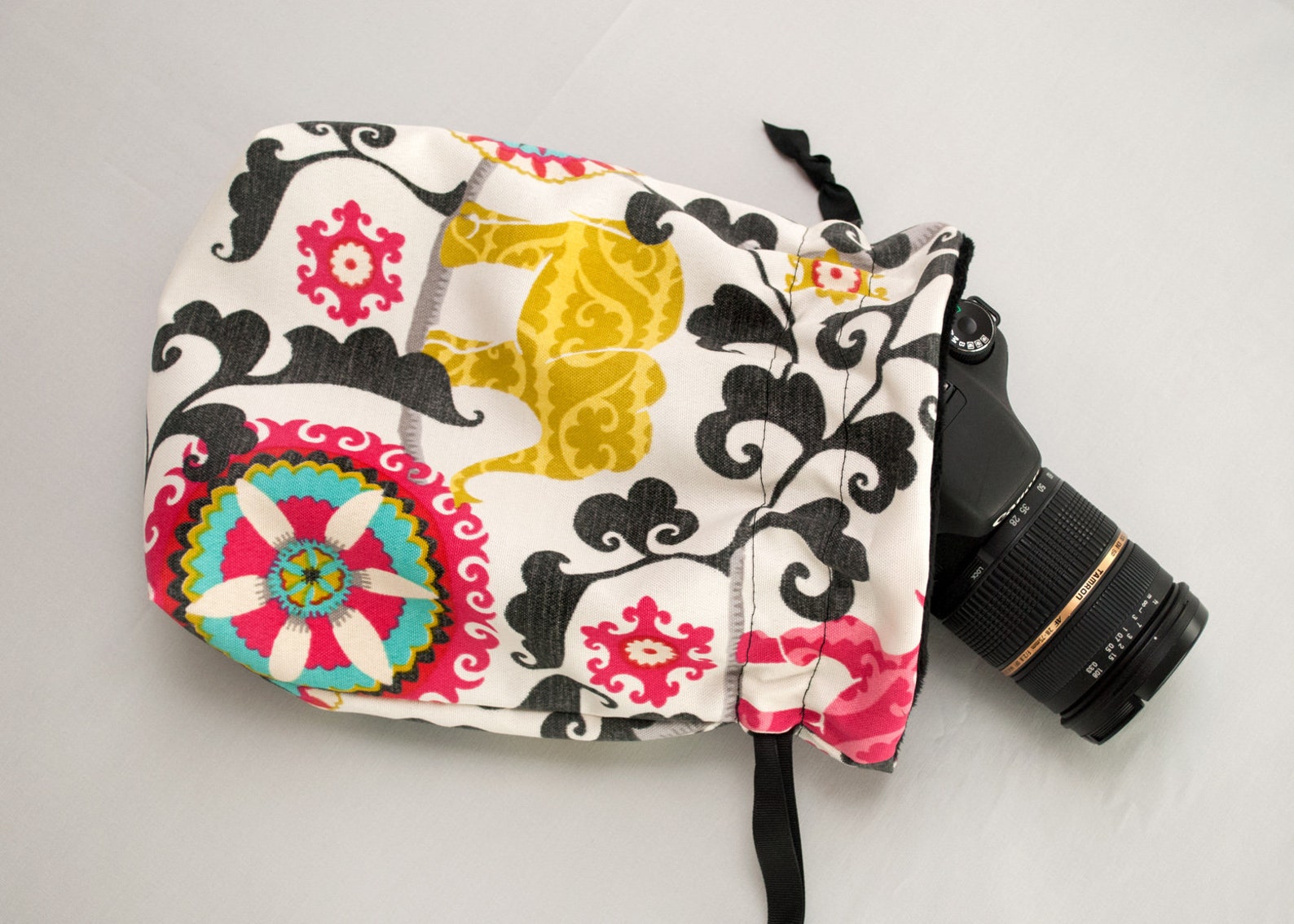 Camera Strap // Camera Bag / Lens Cap Holder Menagerie Etsy