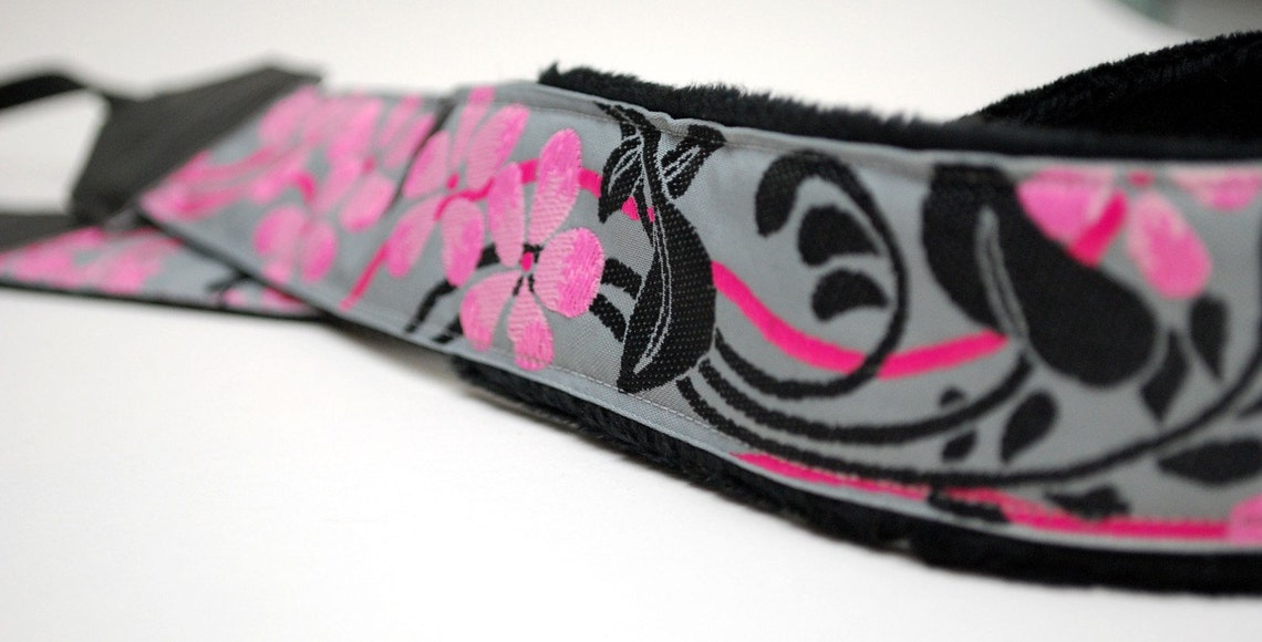 Pink Camera Strap Pink Blossom Etsy