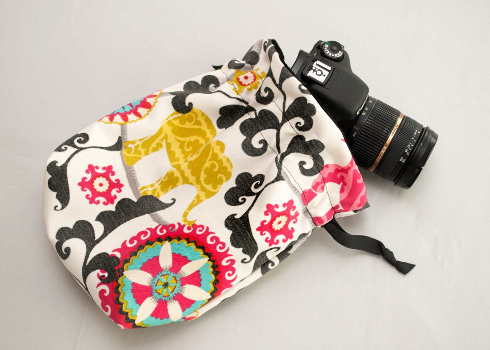Camera Strap // Camera Bag / Lens Cap Holder Menagerie Etsy