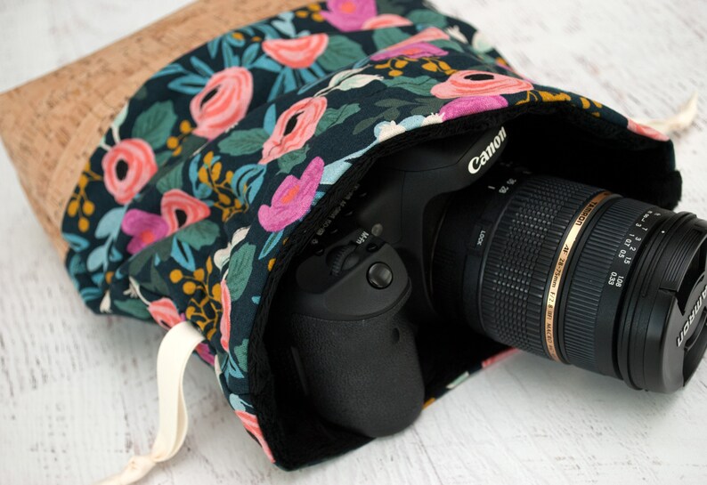 DSLR Camera Strap // Camera Bag // Lens Cap Holder Peony Etsy