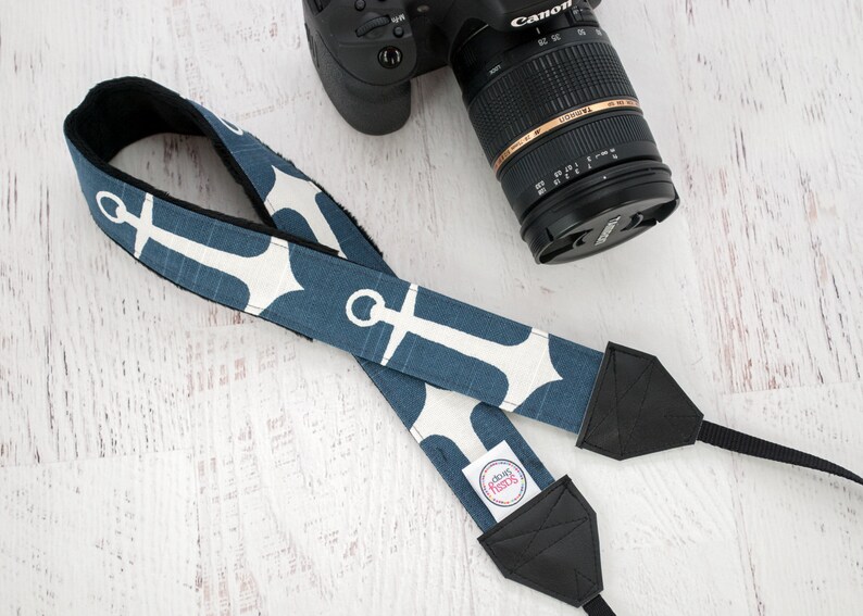 DSLR Camera Strap // Camera Bag // Lens Cap Holder Anchored Etsy