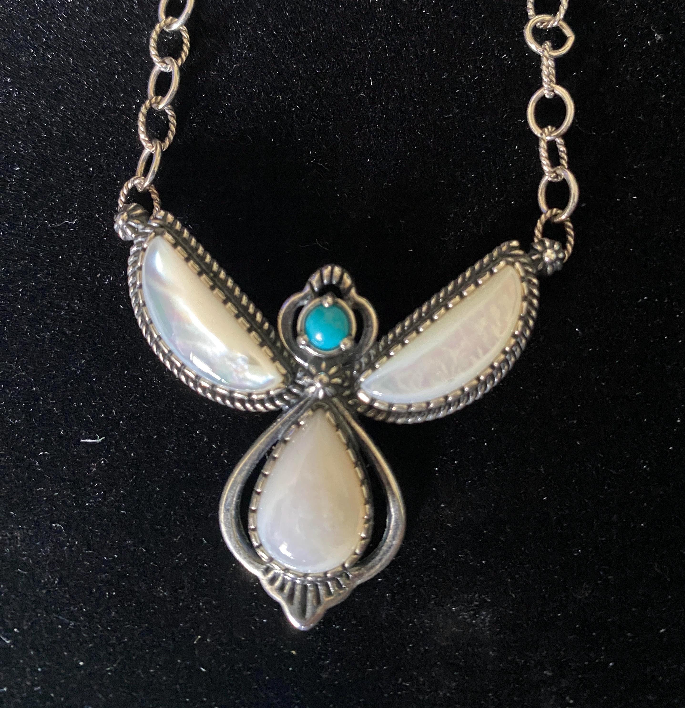 Carolyn Pollack ターコイズ ペンダント ネックレス　シルバー Carolyn Pollack Angel Necklace - Etsy