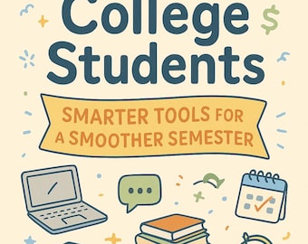 AI Guide for College Students | 9-Page PDF | Study, Writing, Budget Tools | ADHD-Friendly Digital Planner Insert | Instant Download