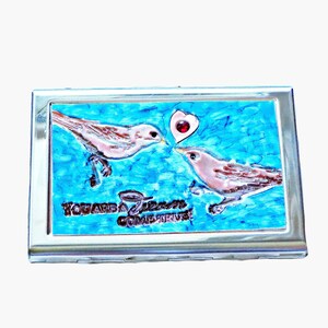 Monedero, Caja de Tarjeta Metálica y Monedero, Monedero Blue Birds y Funda de Tarjeta de Crédito