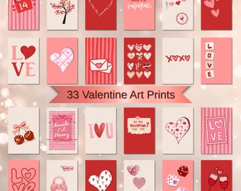 Valentin Days Prints Valentines Day Arte Preppy Wall Arts Girly Apartments Artful Gallery Set of 33