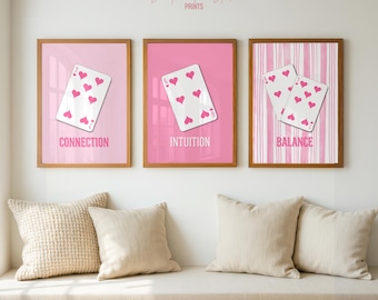 6 7 Artful Playing Cards Valentin Days Prints Romantic Decorating Walle Arte Pink