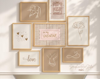 Coquette Valentine Day Heart Artful Art Girly Apartments Gallery Wall Arte Valentines-Giftful Gallery Set Of 12 Valentin Days Prints