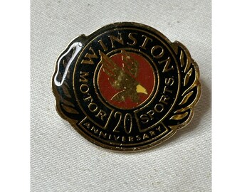 Winston Motor Sports 20th Anniversary Pin 1991 VTG Cars Collectible