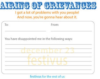 GRIEVANCES forms- Digital Download - Airing of Grievances