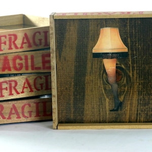 A Christmas Story Leg Lamp Wall Art-Fragile-must be Italian-Ralphie-you&#39;ll shoot your eye out-major award-fish net stocking-FRA-GEE-LAY