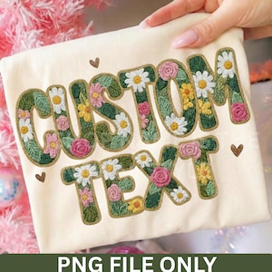 Custom Word PNG & Faux Yarn Text | Personalized Crochet Letter Sublimation PNG