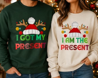Matching Christmas Couple Png, I Am The Present I Got My Present Png, Digital Download
