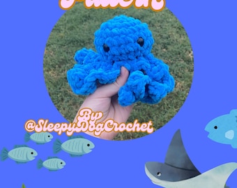 No-sew mini-octopushaakpatroon amigurumi-tutorial