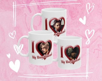 Resident Evil - I Heart My Boyfriend Mug | Leon, Carlos, & Chris