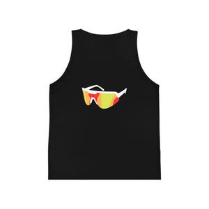 Stilvolles Jersey-Tanktop für Kinder mit Sonnenbrillen-Design - perfekt für Sommer, Urlaub, Geburtstage und Spiel im Freien