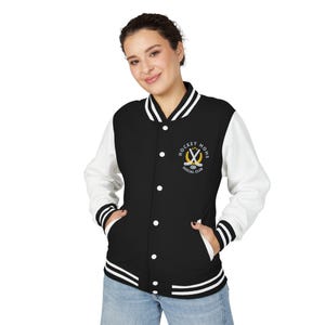 Unisex Heavyweight Letterman Jacket, Vintage Style Varsity Jacket, Casual Outerwear, Back to School Gift, Team Spirit Wear