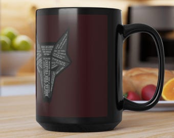 Red Rising Howler Quote Mug, Black Ceramic 11–15 oz Coffee Cup