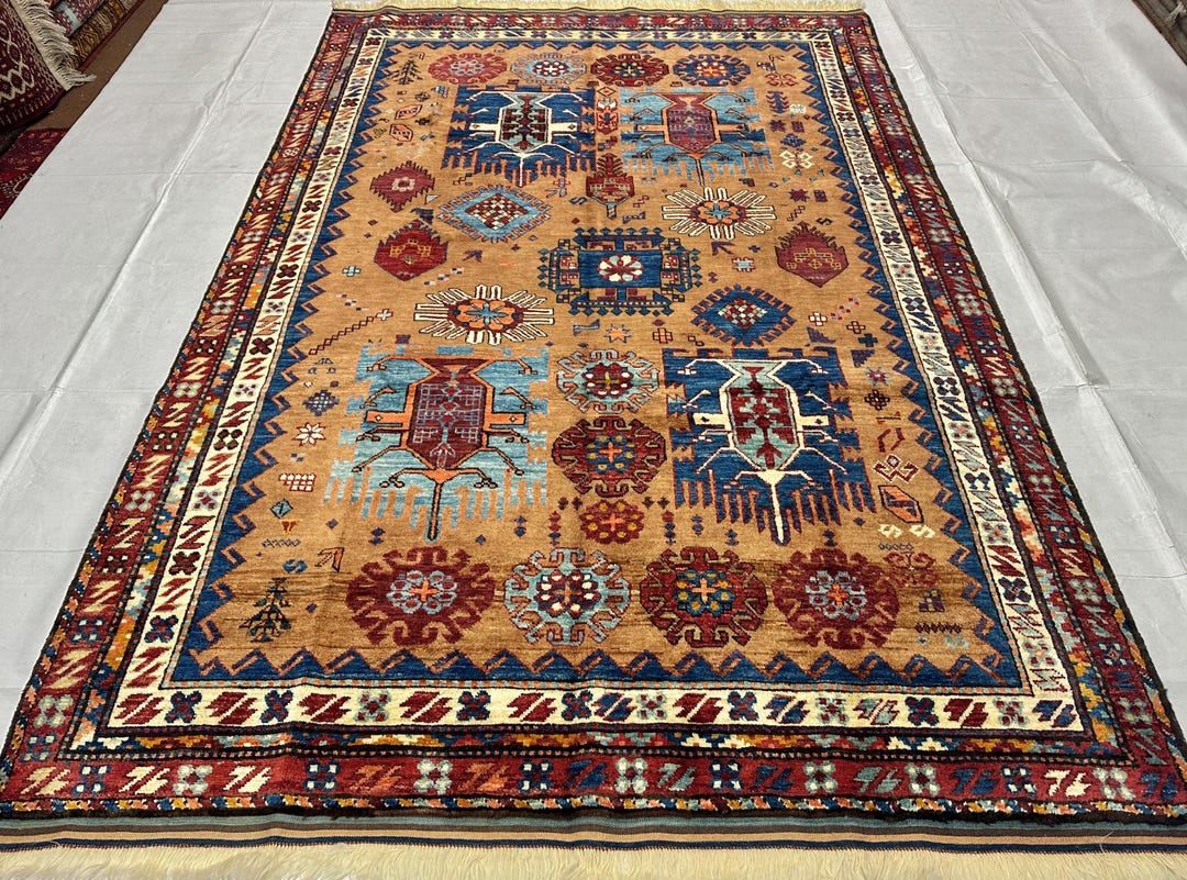 Waziri Rug 6x8 Ft. Baluch Waziri Rug, Afghan Hand-knotted Rug, Oriental Afghan Rug ...