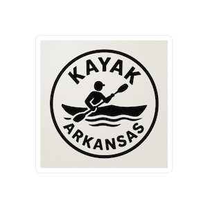 Kayak Arkansas Vinyl Decals for Outdoor Enthusiasts, Perfect for Kayak Gear, Laptop Stickers, Water Sports Decor, Kayaking Gifts