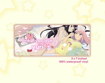 honk if you love yuri - madoka magica wlw bumper sticker