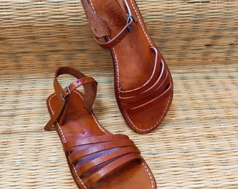 Handmade Leather Sandals for Women – Brown Moroccan Sandals – Comfortable & Durable – Morocco Craftsmanship