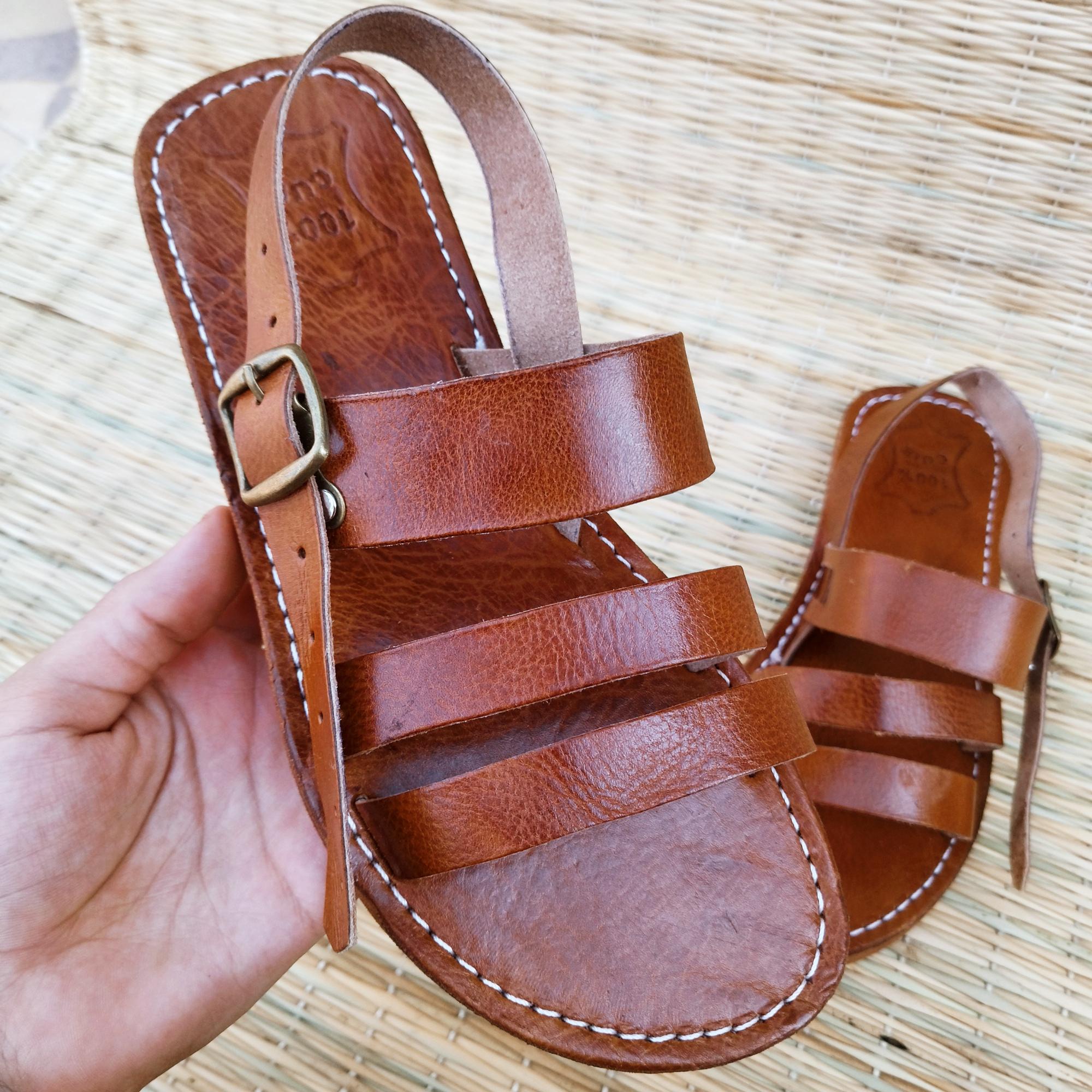 Double Strap Mens Leather Sandals - Etsy