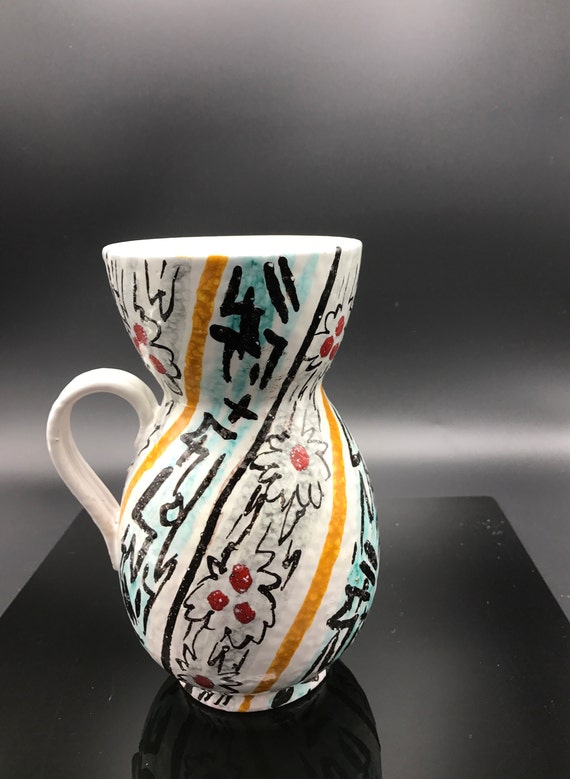 Century Italian Art Pottery Vase Thick Lava Style - Etsy