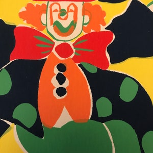 Cathy Heno Suffel Pencil Signed Serigraph - Whimsical Circus Clown - Limited Edition Print by Texas Artist - Colorful Unframed Matted Art image 6